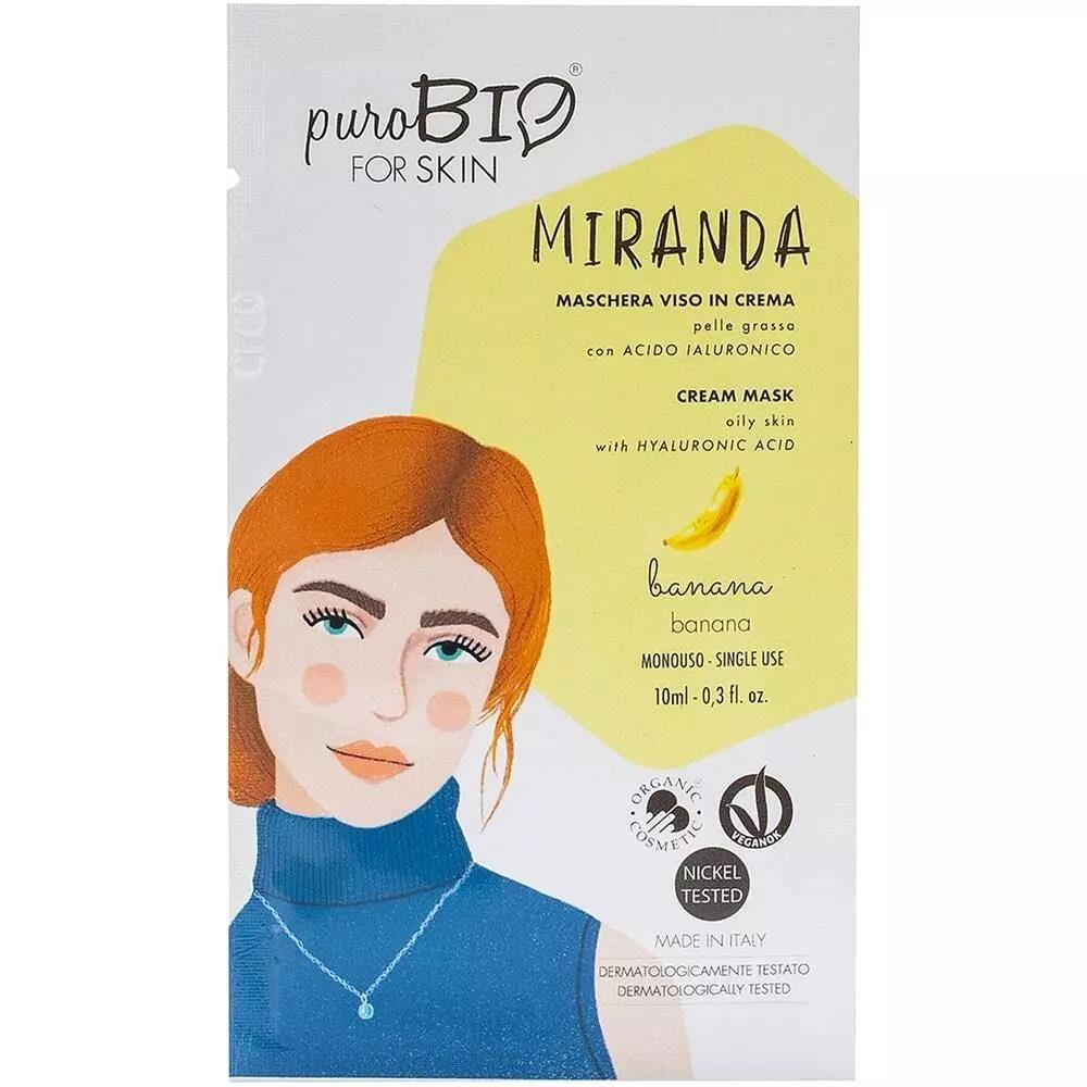 Purobio Miranda Cream Mask Oily Skin Banana Muz 10 ml - Tek Kullanım-Purobio
