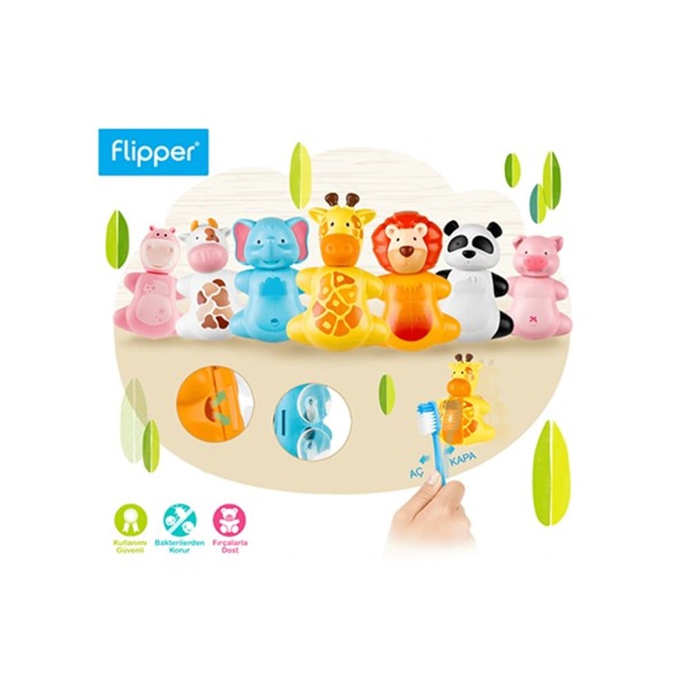 Rocs Flipper Animal Serisi Diş Fırçası Kabı -Rocs
