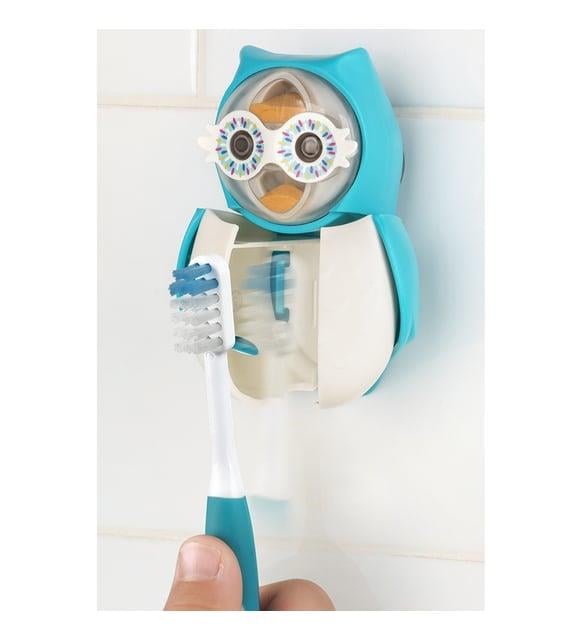 Rocs Flipper Zamanlayıcılı ( 1 Dakika ) Hijyenik Diş Fırçası Kabı Mavi Baykuş-Rocs