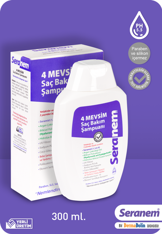 Seranem Şampuan 300 ml Nemlendirici Bakım Şampuanı-Dermadolin