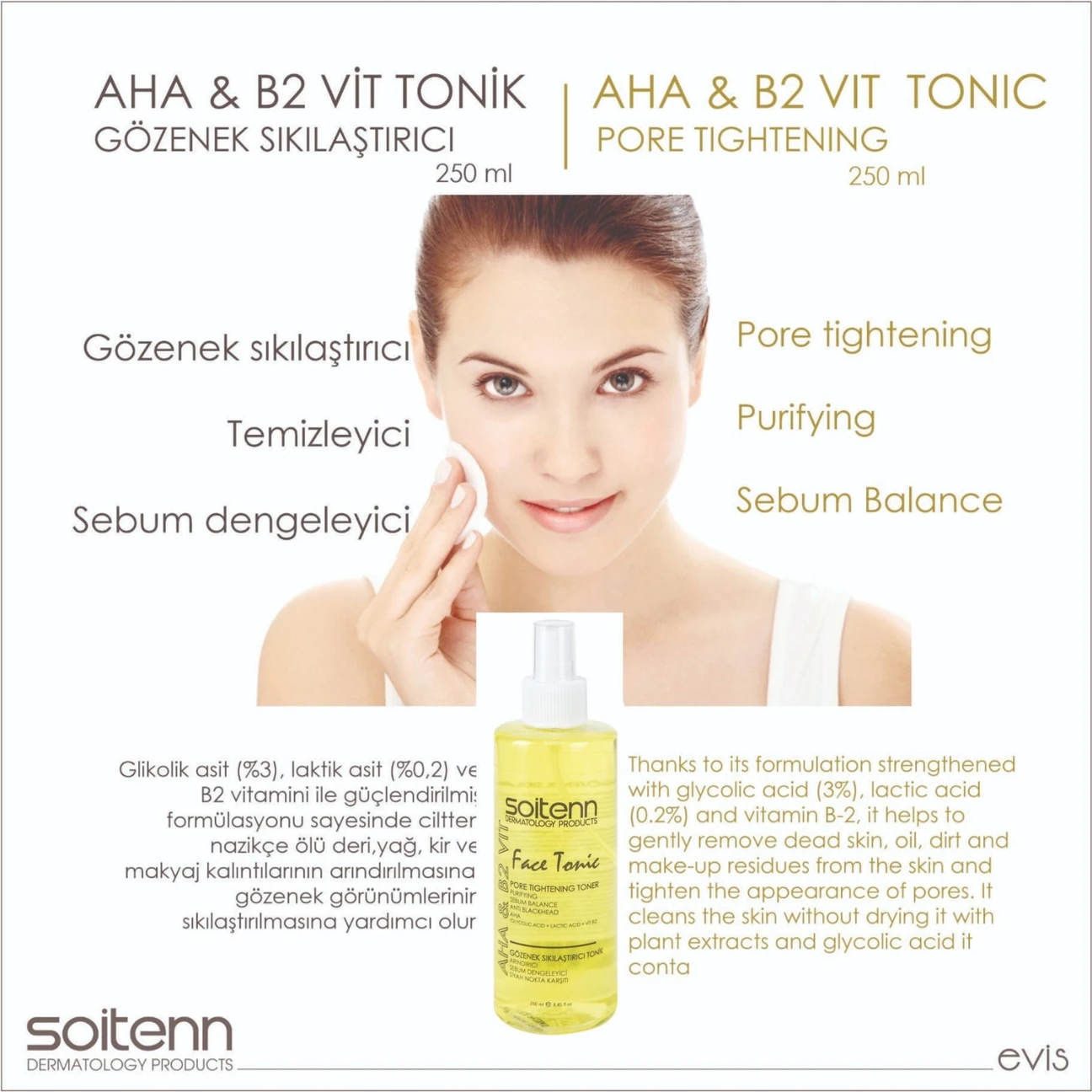 Soitenn AHA & B2 Vitamin Tonik 250 ml-Soitenn