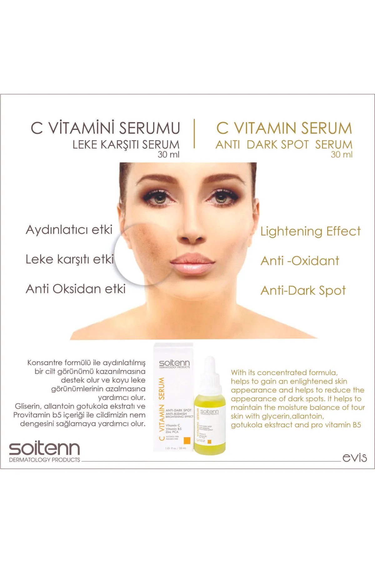 Soitenn Vitamin C (Leke Karşıtı) Serum 30 ml-Soitenn