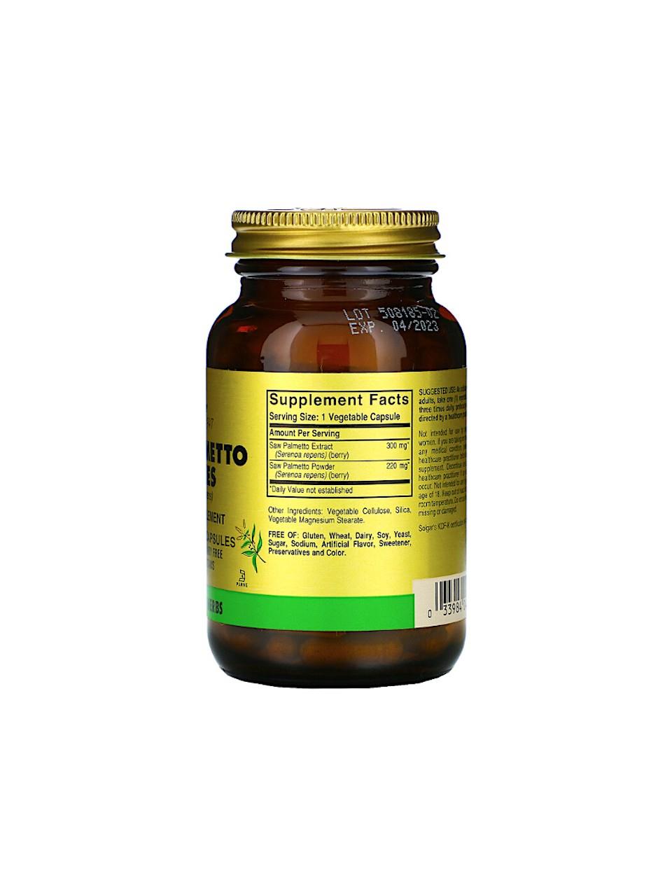 Solgar Saw Palmetto Berries 100 Kapsül-Solgar