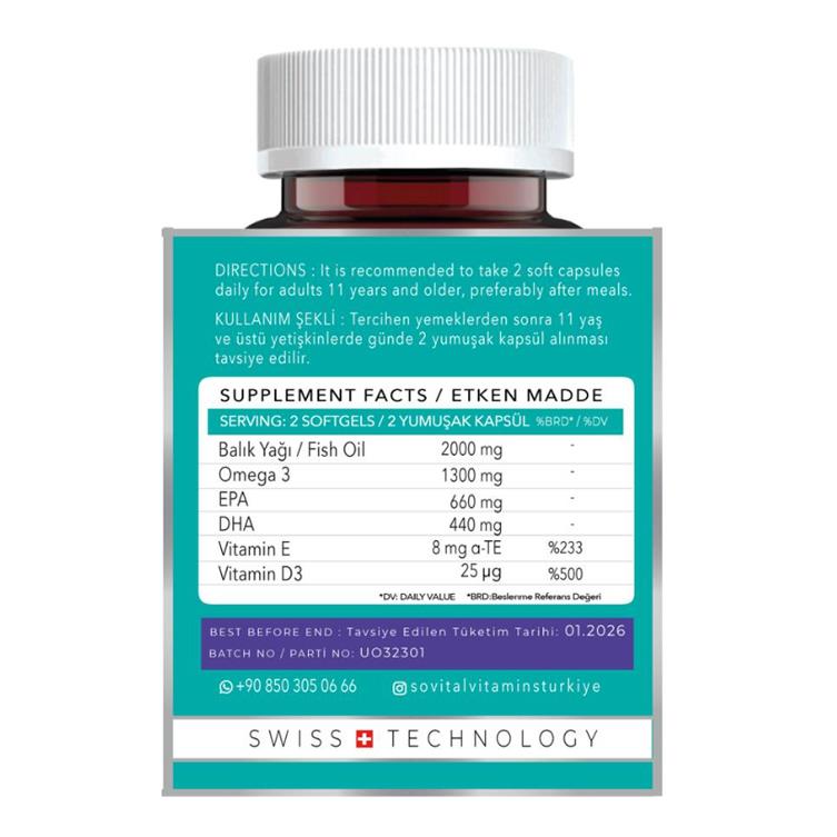Sovital Ultra Omega 3 60 Kapsül-Sovital