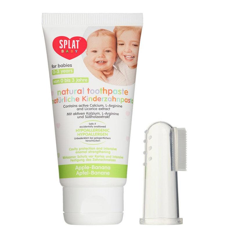 Splat Baby Apple & Banana 0-3 Yaş Diş Macunu 40 ml + Diş Fırçası-Splat
