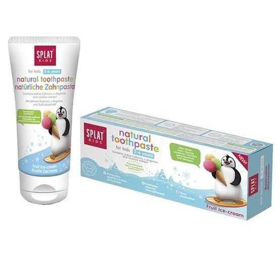 Splat Kids Meyveli Dondurma Tadında 2-6 Yaş Arası Doğal Diş Macunu 50 ml-Splat