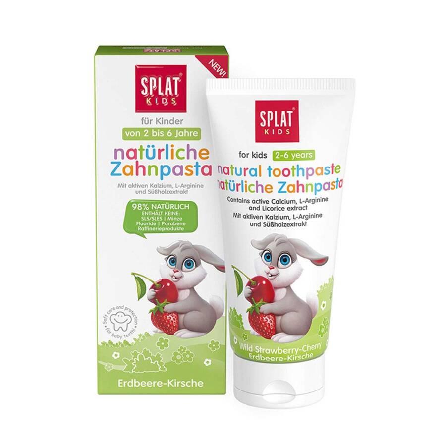 Splat Kids Natural Vişne ve Çilek Tadında 2-6 Yaş Diş Macunu 50 ml-Splat