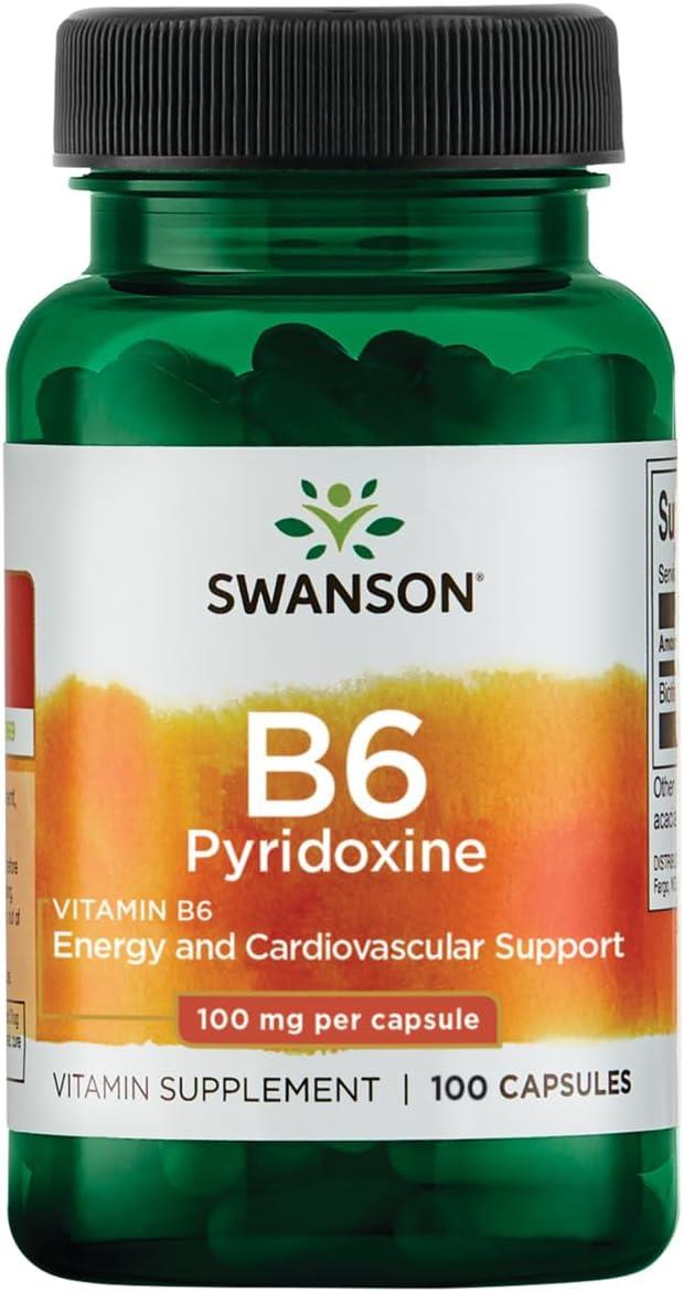 Swanson B6 100 mg 100 Capsules-Swanson