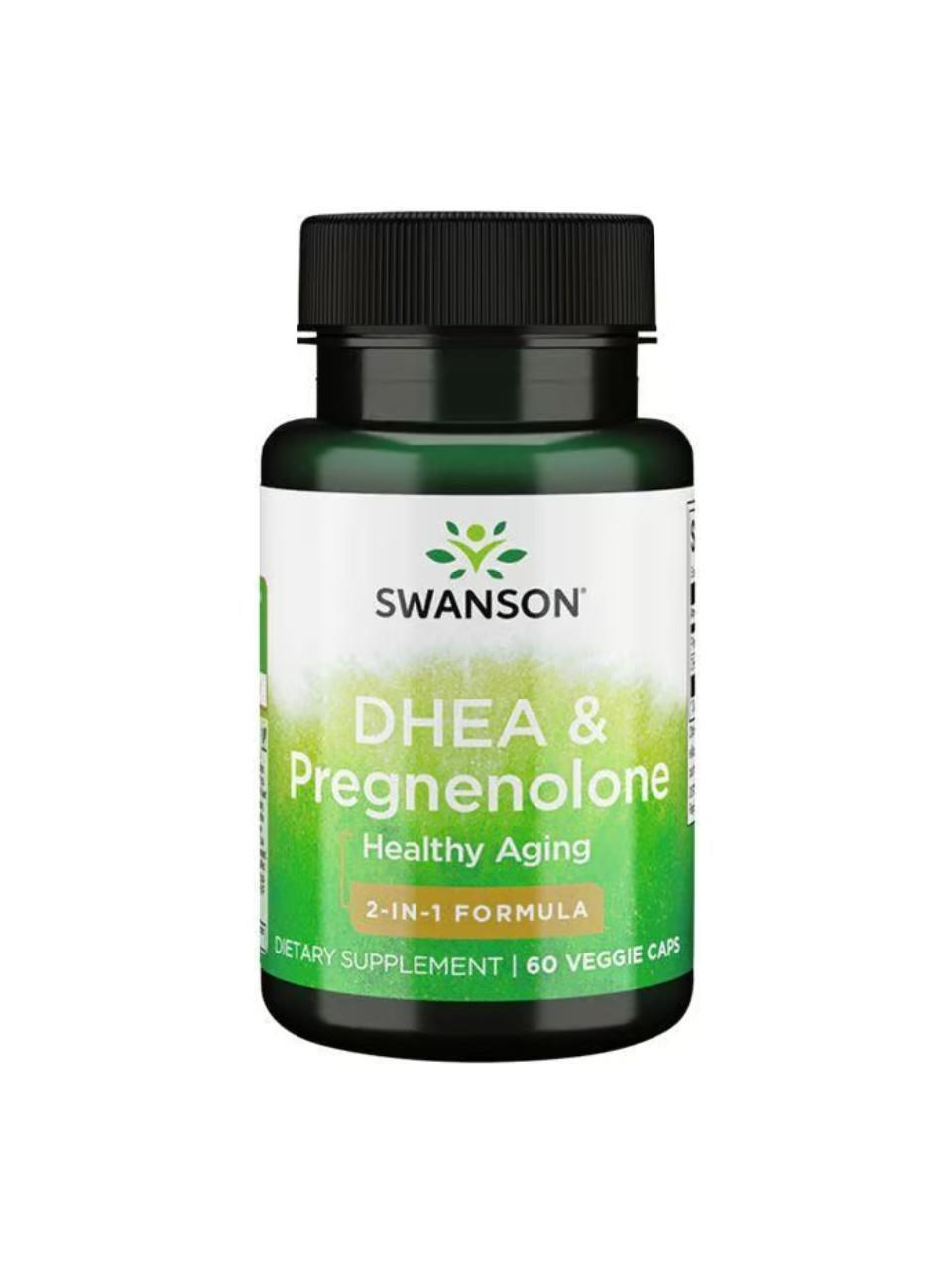 Swanson DHEA Pregnenolone Veggie 60 Capsules-Swanson