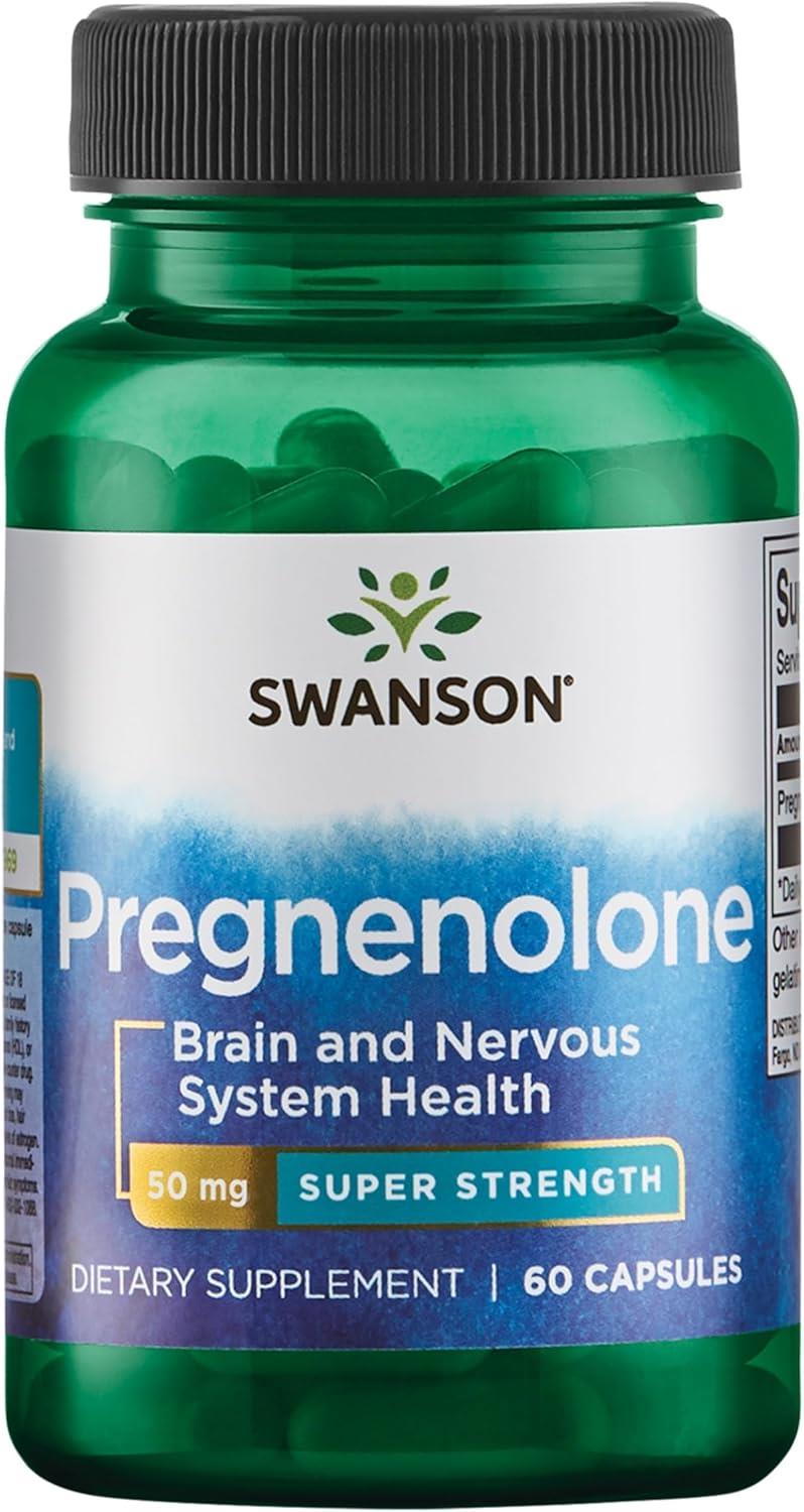Swanson Pregnenolone, 50mg Super-Strength - 60 caps-Swanson