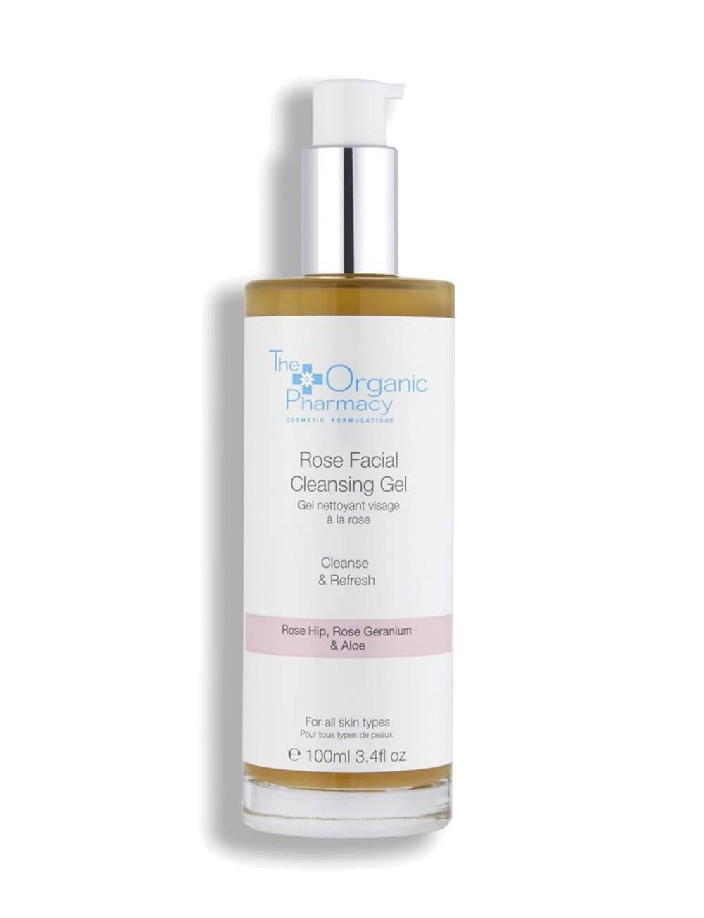 The Organic Pharmacy Rose Facial Cleansing Gel 100 ml-The Organic Pharmacy