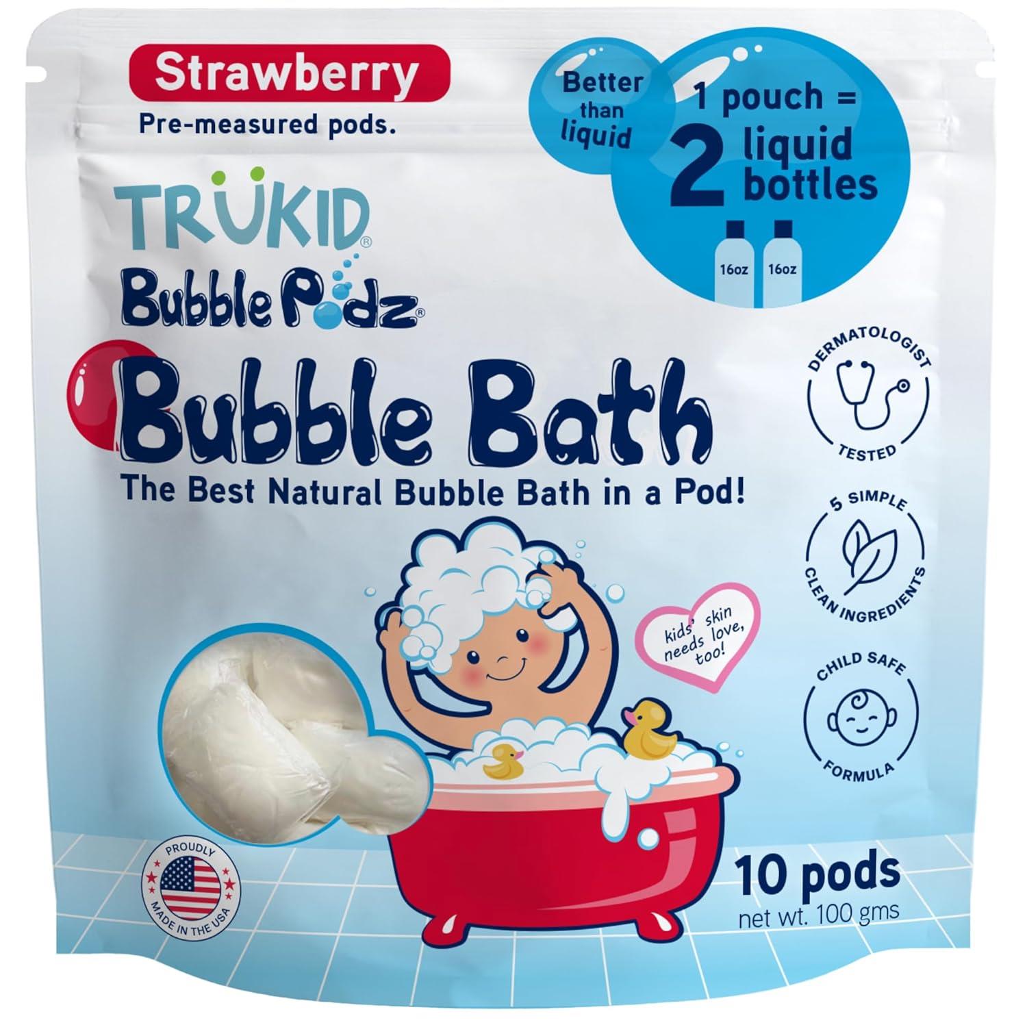 Trukid Bubble Podz Strawberry Scented Bubble Bath Bubbles for All 10 Adet-Trukid