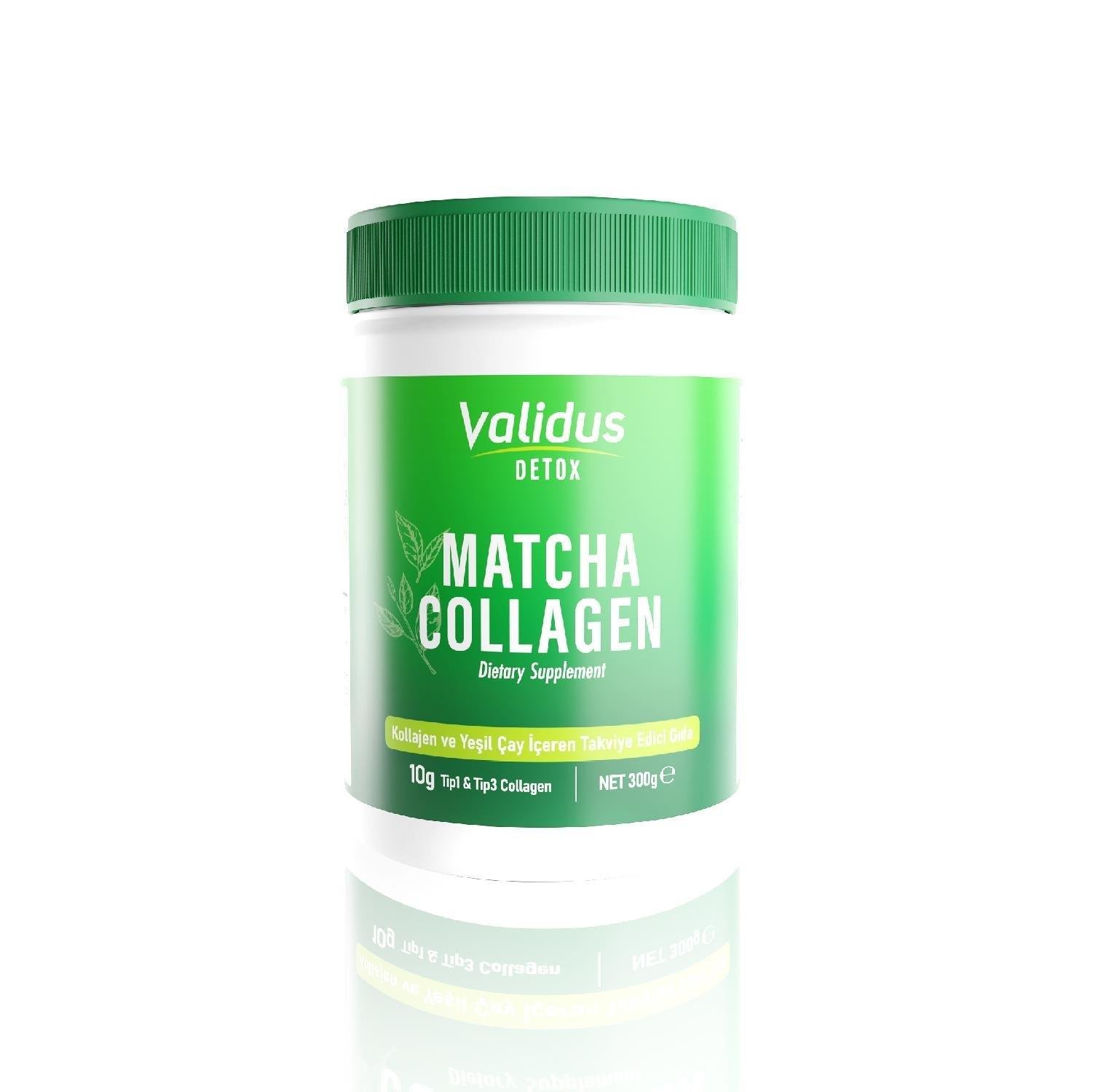 Validus Detox Collagen Peptides Matcha Powder 300 gr-Validus