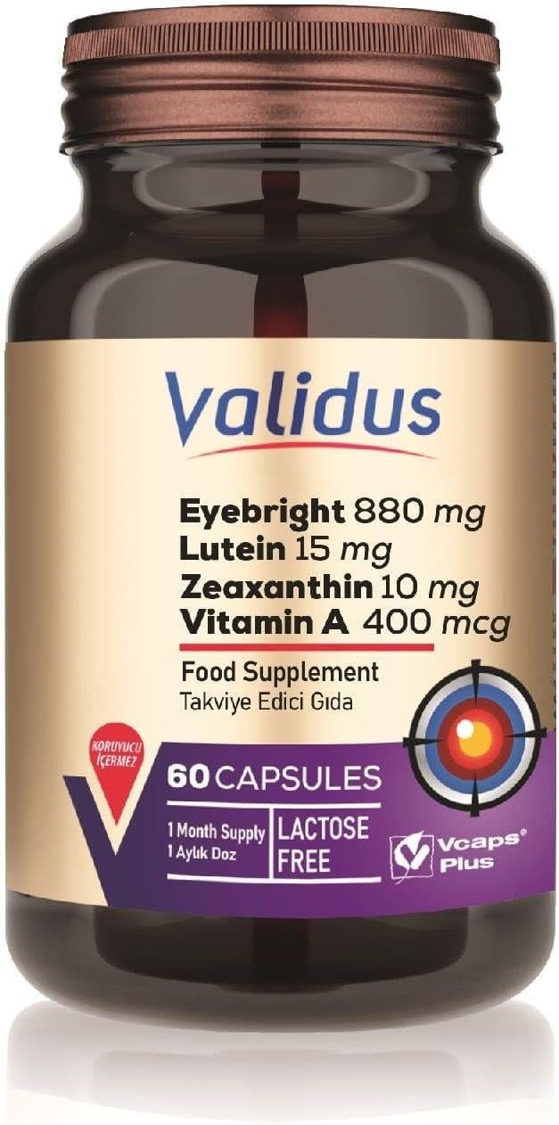 Validus Eyebright Lutein 880 mg 60 Kapsül-Validus