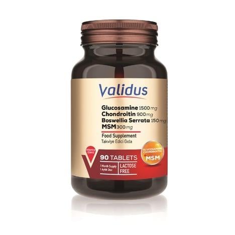 Validus Glucosamine + Chondroitin + MSM 90 Tablet-Validus