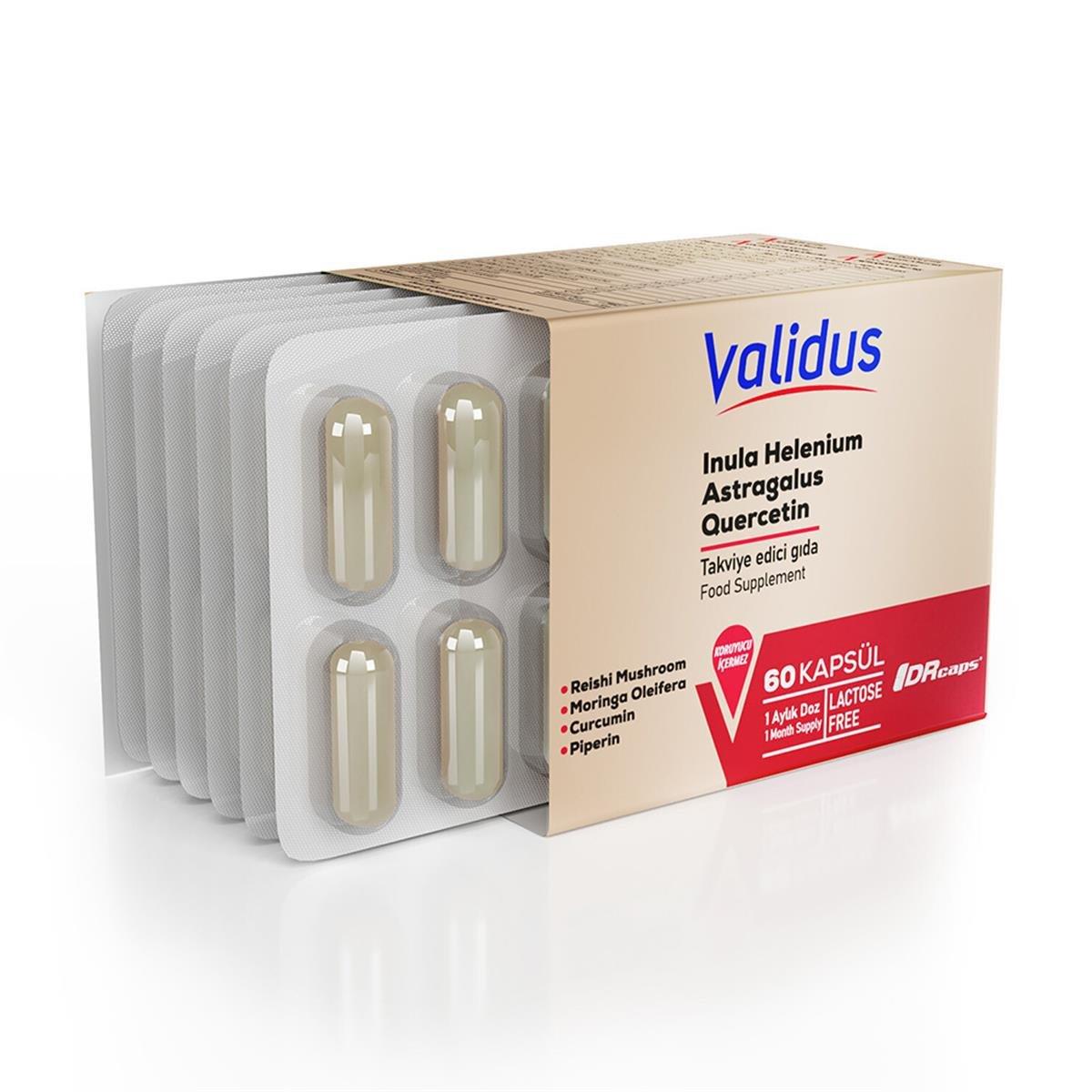 Validus Inula Helenium Astragalus Quercetin 60 Blister Kapsül-Validus