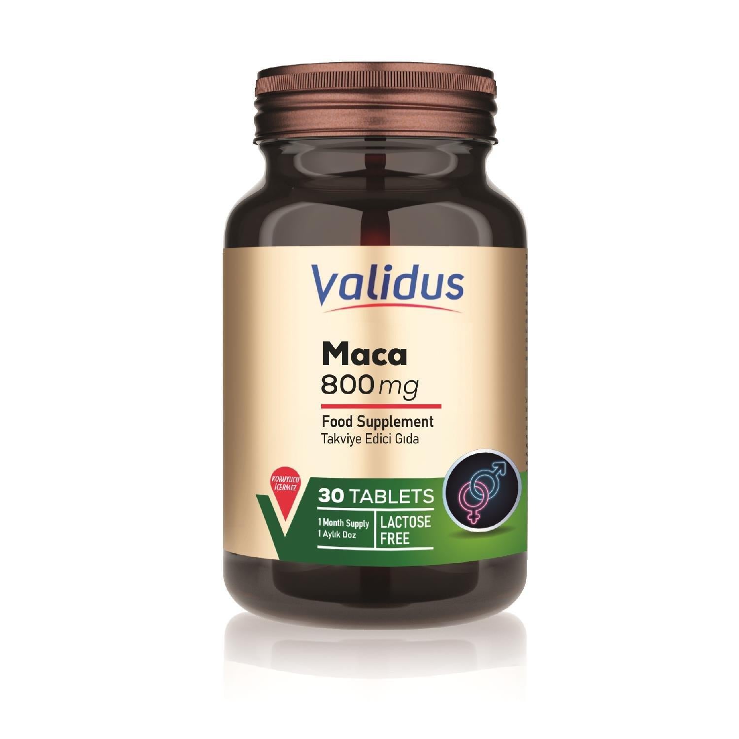 Validus Maca 800 mg 30 Tablet-Validus