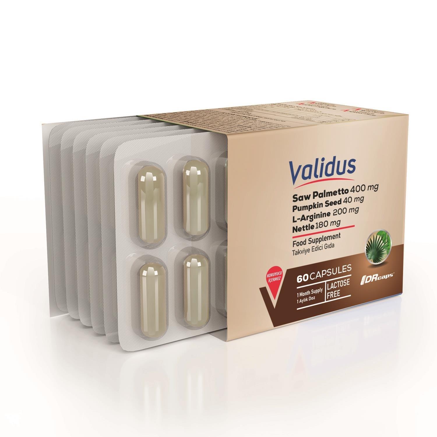 Validus Saw Palmetto + Pumpkin Seed + Lycopene 60 Kapsül-Validus