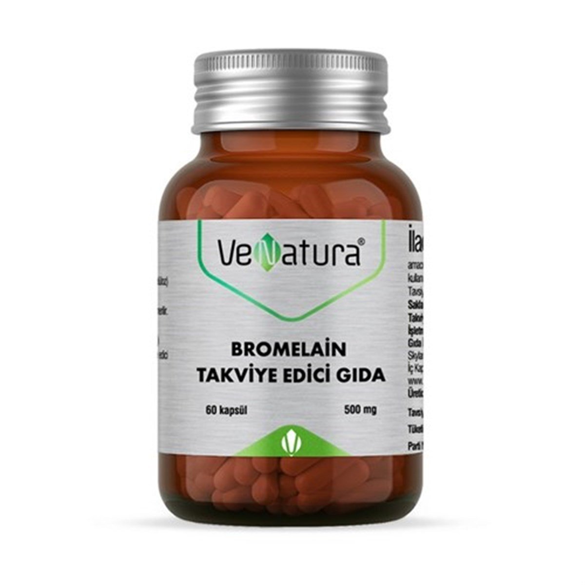 VeNatura Bromelain 500 mg 60 Kapsül Takviye Edici Gıda