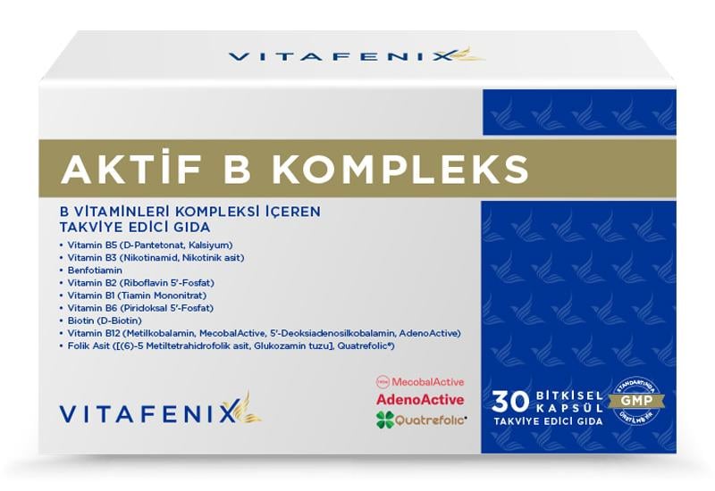 Vitafenix Aktif B Kompleks 30 Bitkisel Kapsül-Vitafenix