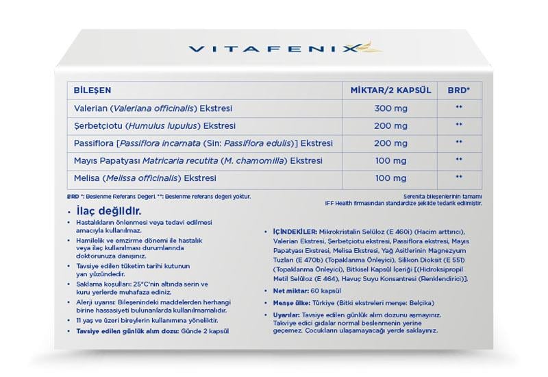 Vitafenix Serenita 60 Kapsül-Vitafenix