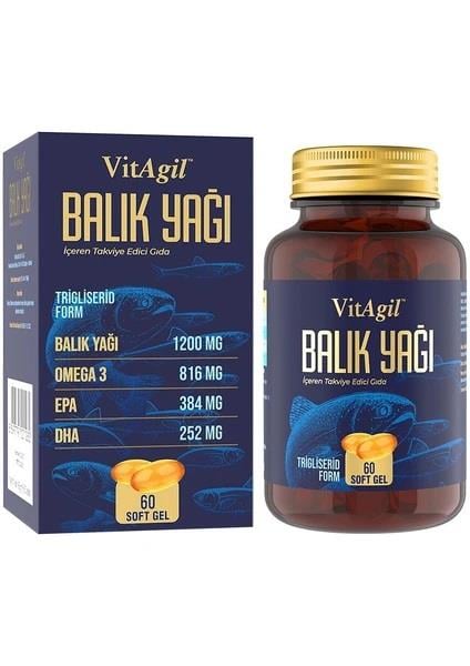 Vitagil Omega 3 1200 Balık Yağı 60 SoftGel-VitAgil