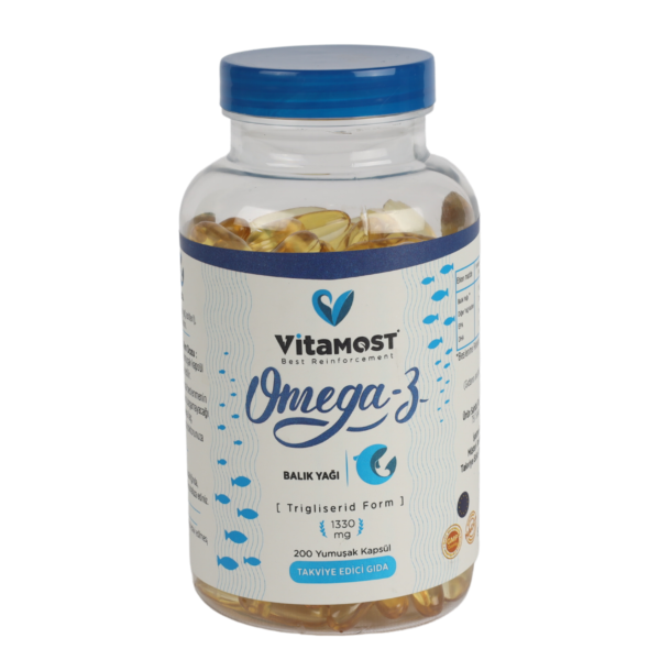 Vitamost Omega 3 Trigliserid Form 1330 mg 200 Kapsül-VitaMost