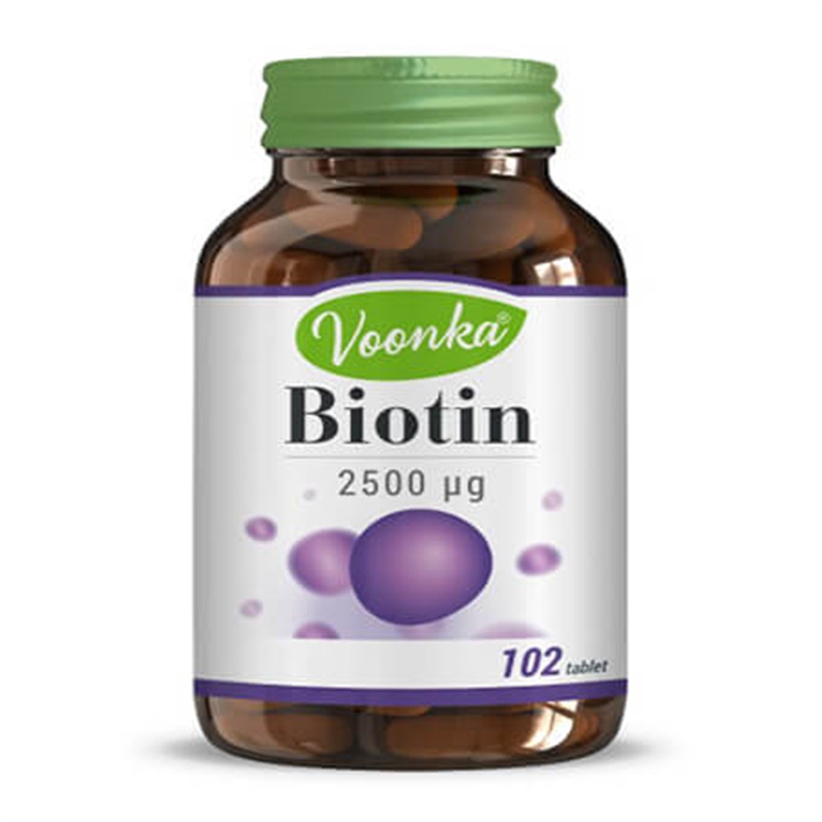 Voonka Biotin İçerikli ( 2500 Mg ) Takviye Edici Gıda 102 Tablet-BiGJOY