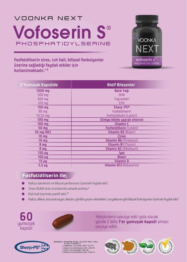 Voonka Next Vofoserin S Fosfotidilserin 60 Tablet-Voonka