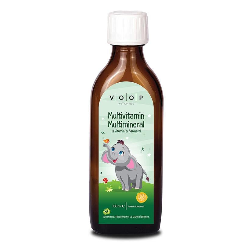 Voop Multivitamin & Multimineral Şurup Portakal Aromalı 150 ml-Voop