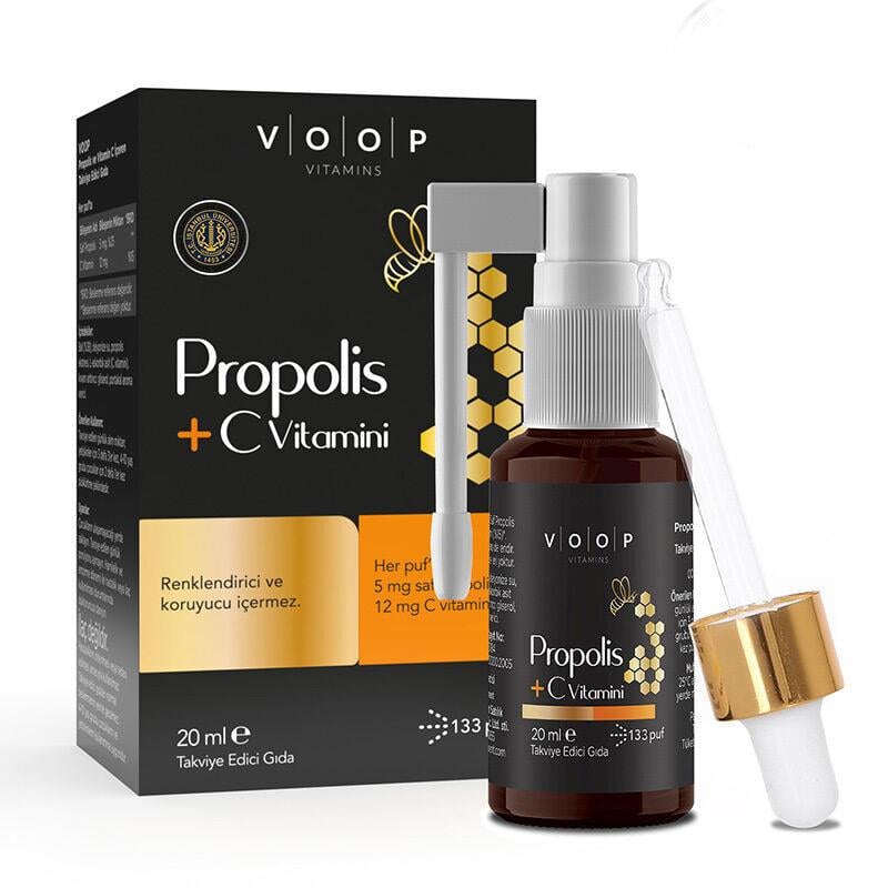 Voop Propolis + C Vitamini Sprey Damla 20 ml-Voop