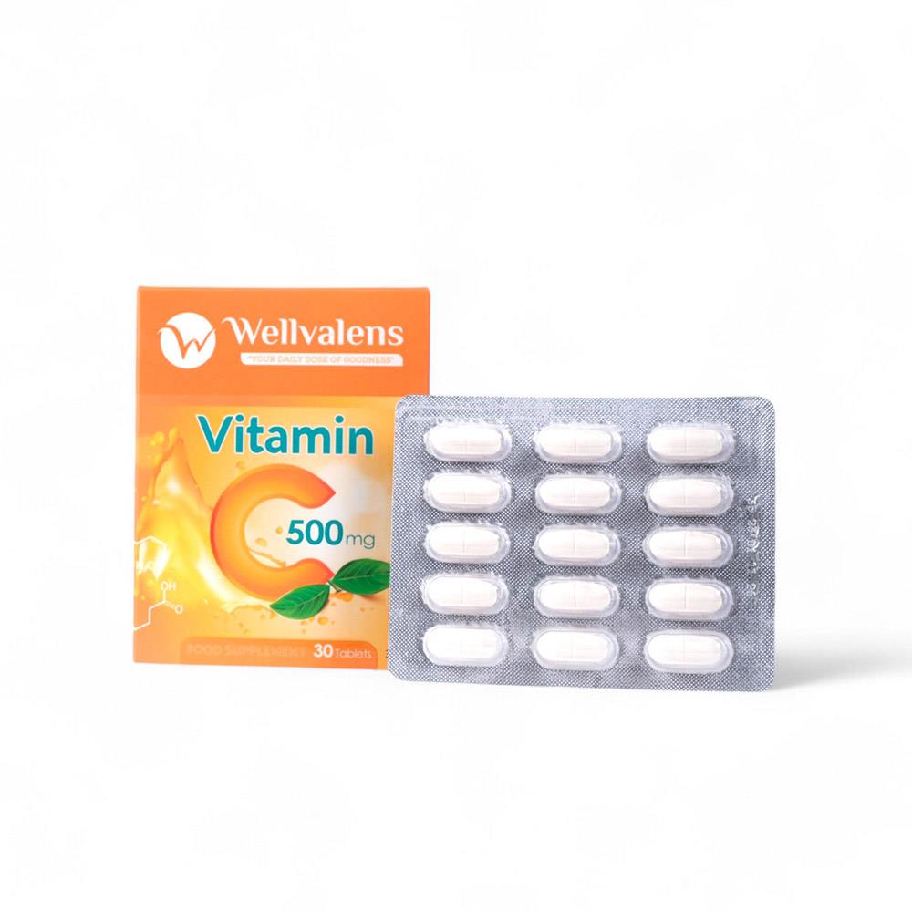 Wellvalens C Vitamini 500 mg 30 Tablet-Wellvalens