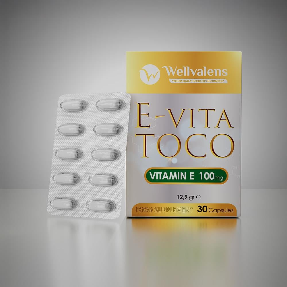 Wellvalens E-Vita Toco E Vitamini 100 mg 30 Kapsül-Wellvalens