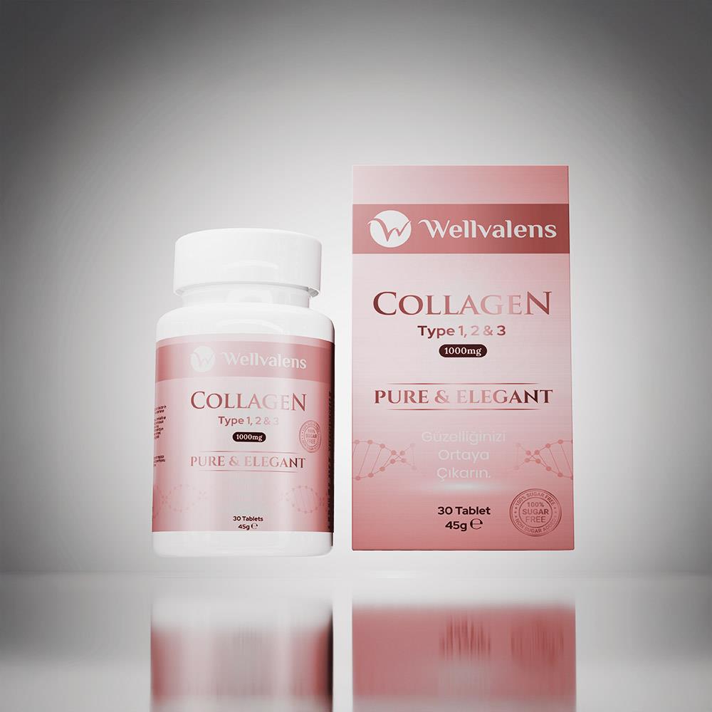 Wellvalens Pure & Elegant Hidrolize Kolajen Tablet Tip 1-2-3 30 Tablet-Wellvalens