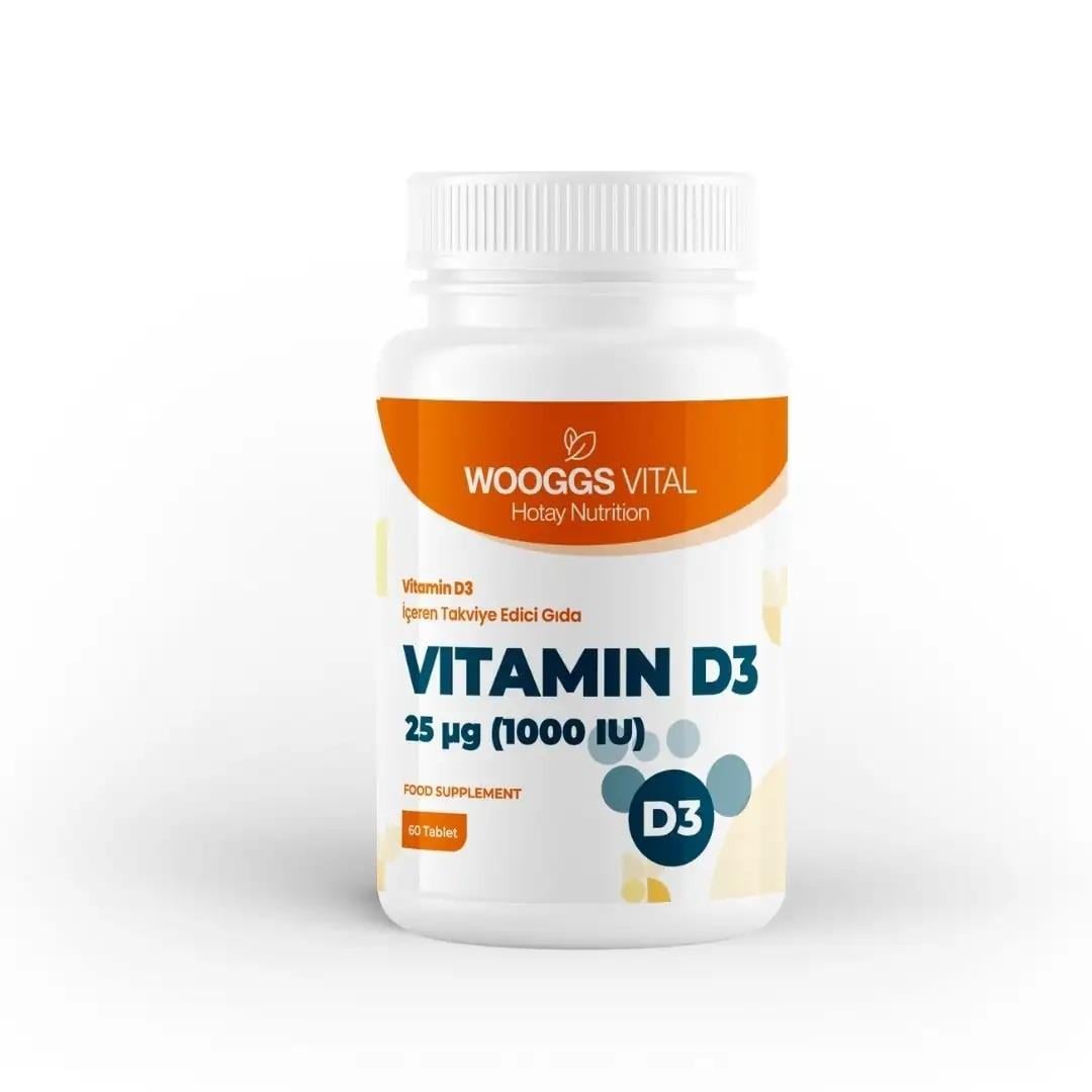 Wooggs Vital D3 Vitamini 25 mcg 60 Tablet-Wooggs Vital