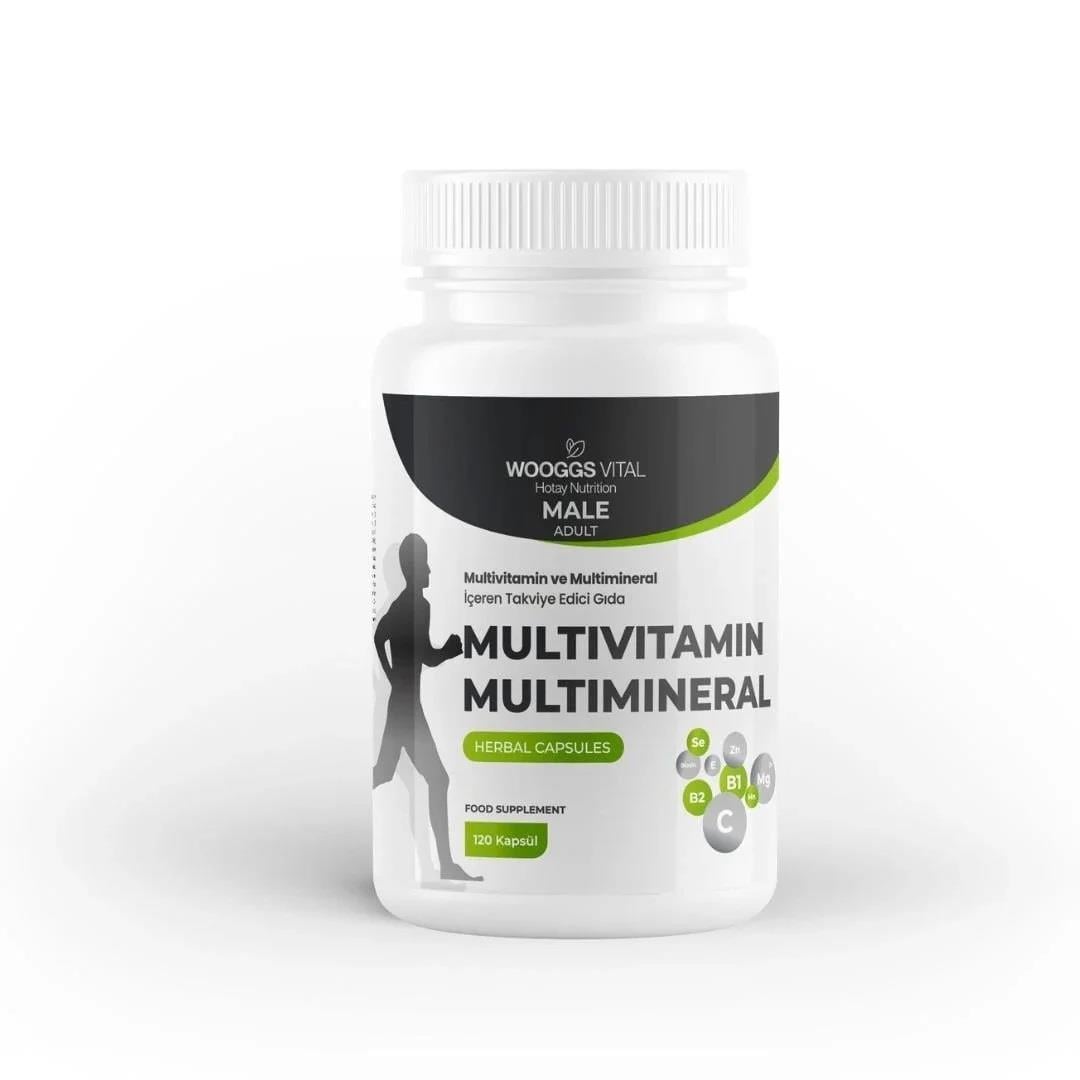 Wooggs Vital Multivitamin ve Multimineral Men İteg 120 Kapsül-Wooggs Vital
