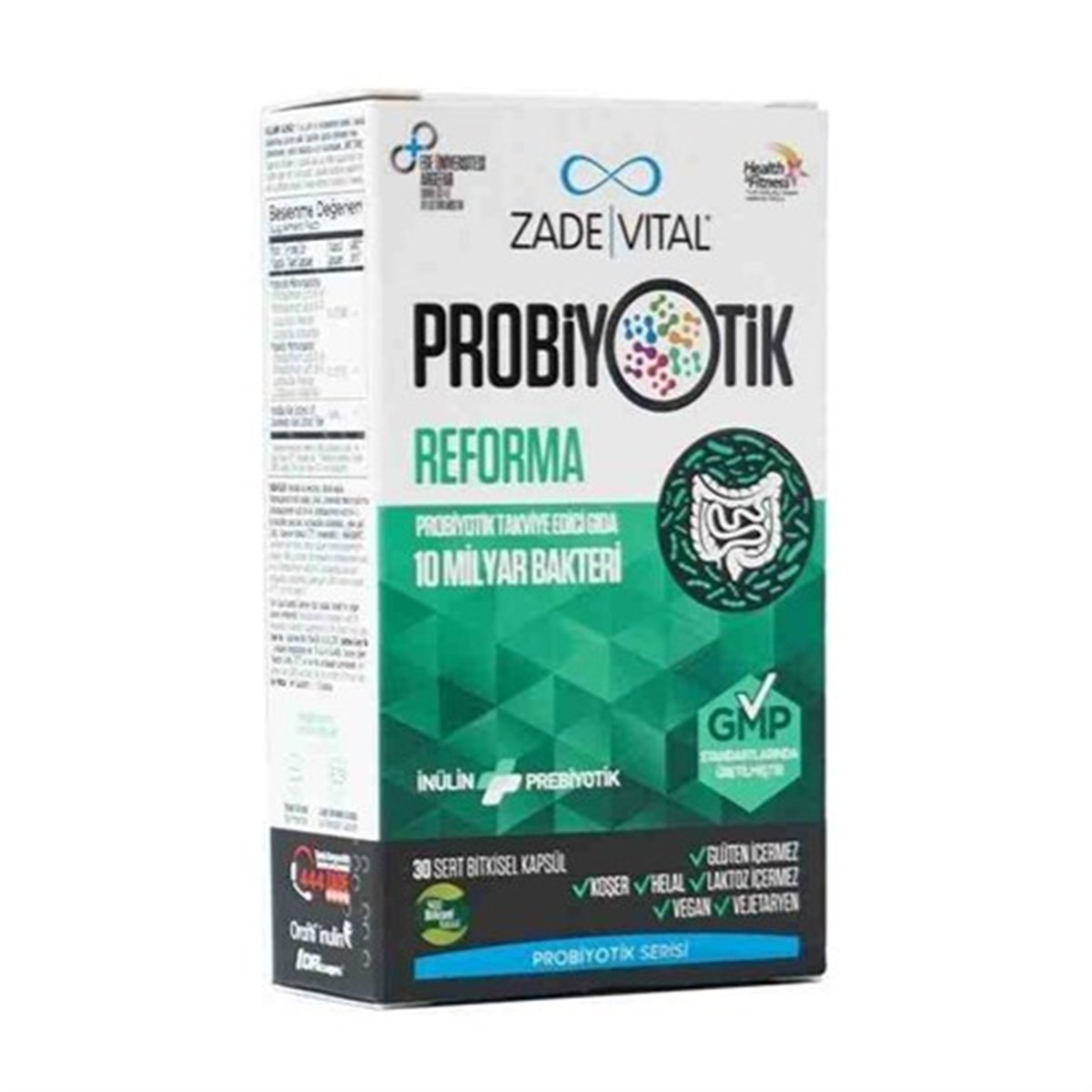 Zade Vital Probiotics Reforma 30 Kapsül