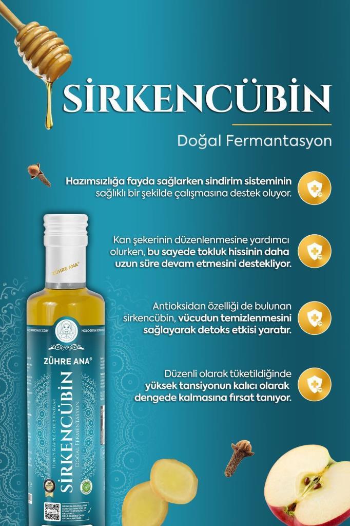 Zühre Ana İbni Sina Sirkencübin Prebiyotik Sirke 250 Ml