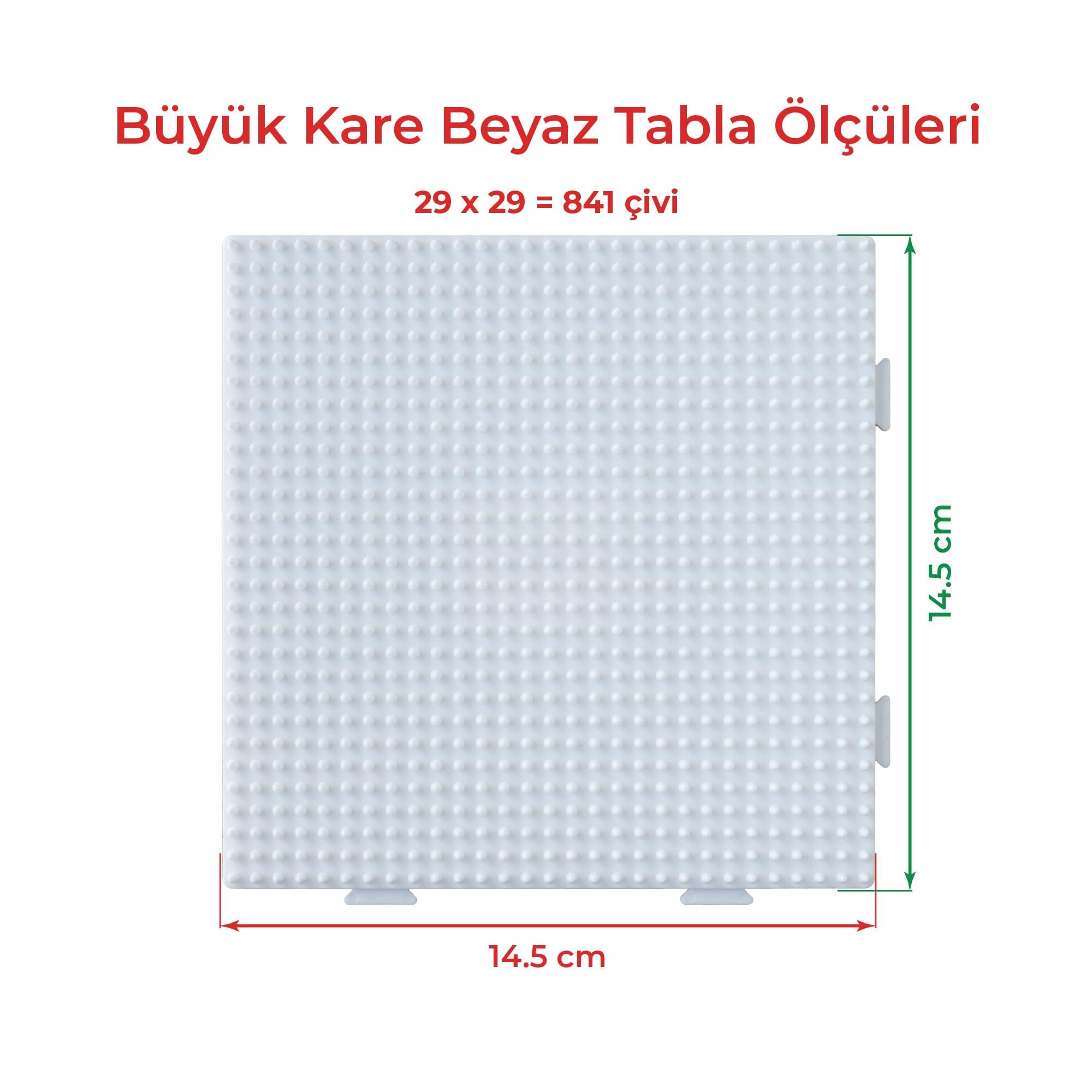 Hama Midi Boncuk Dizme Tablası - Büyük Kare Beyaz