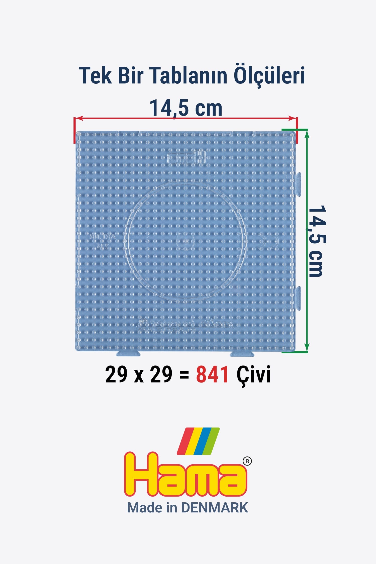 Hama Midi Boncuk Tablası - 4 Adet Büyük Kare Şeffaf Tabla