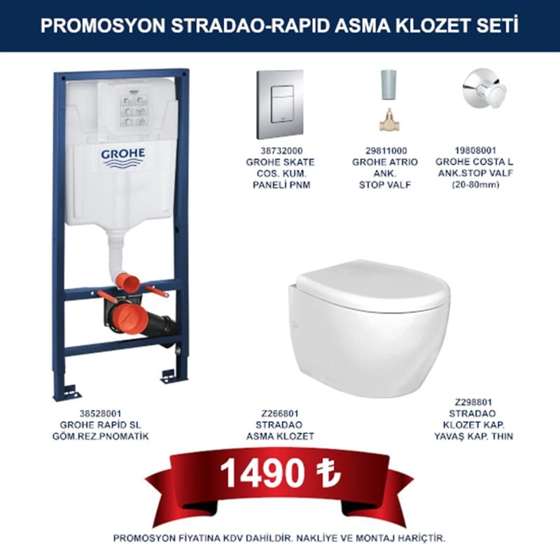 İDEAL STANDARD STRADAO RAPID KLOZET SETİ