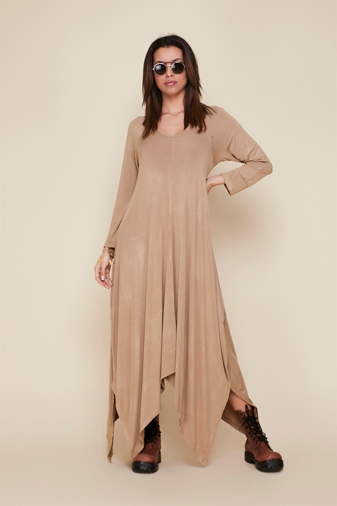 10241 LEONA ASİMETRİK ELBİSE