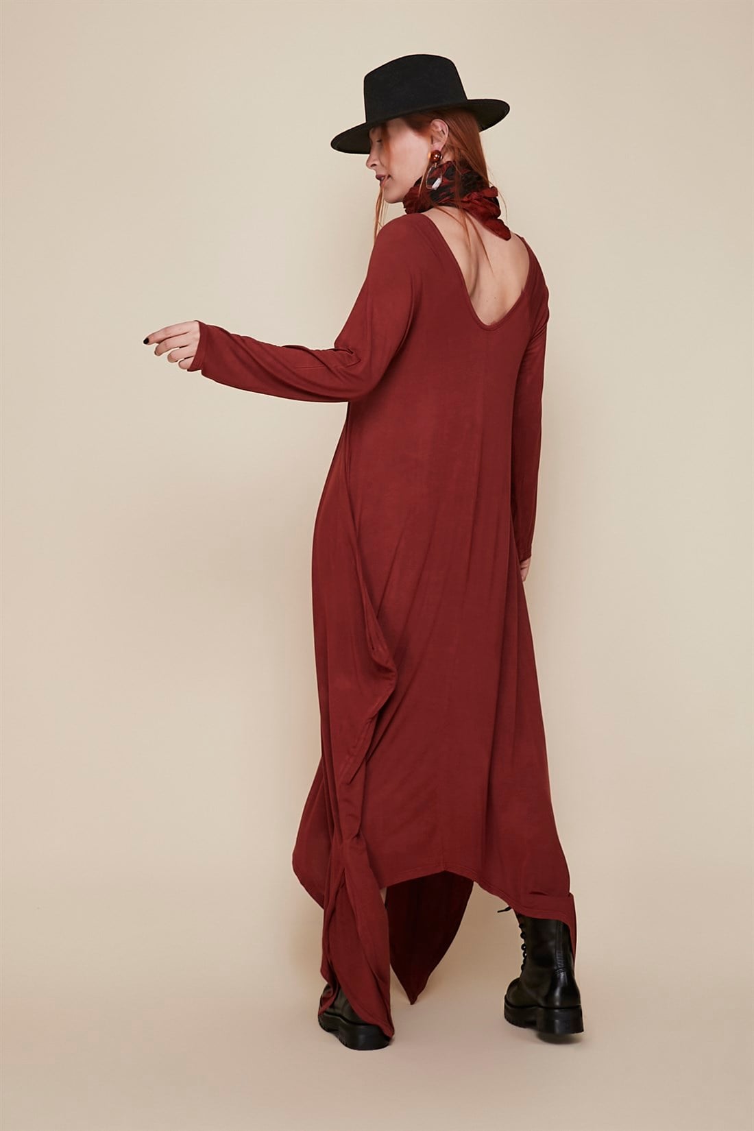 10241 LEONA ASİMETRİK ELBİSE