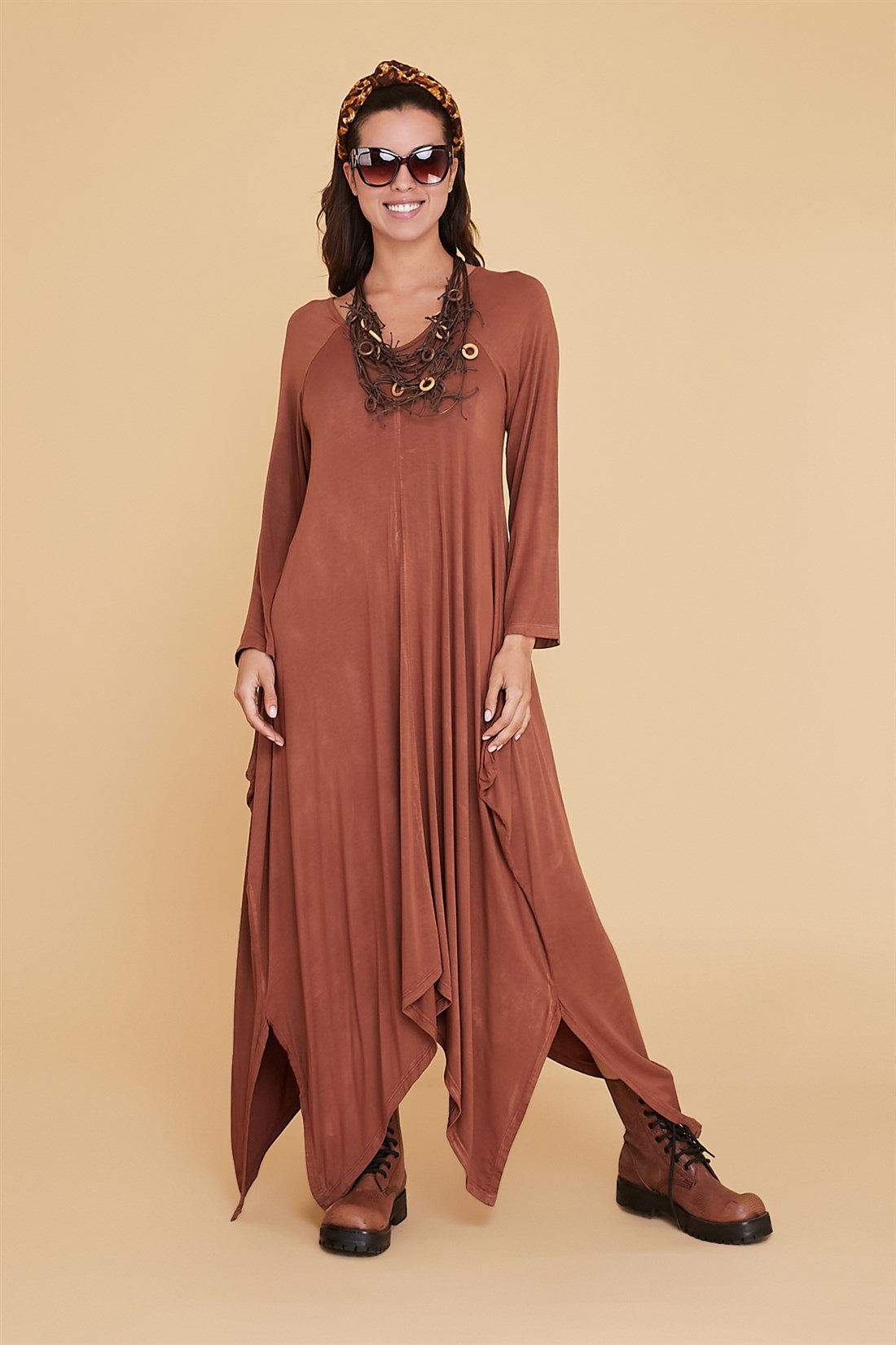 10241 LEONA ASİMETRİK ELBİSE