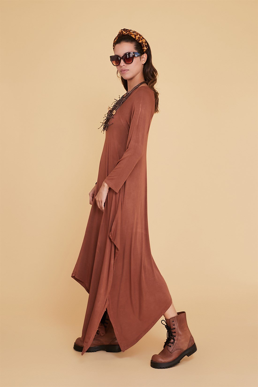 10241 LEONA ASİMETRİK ELBİSE