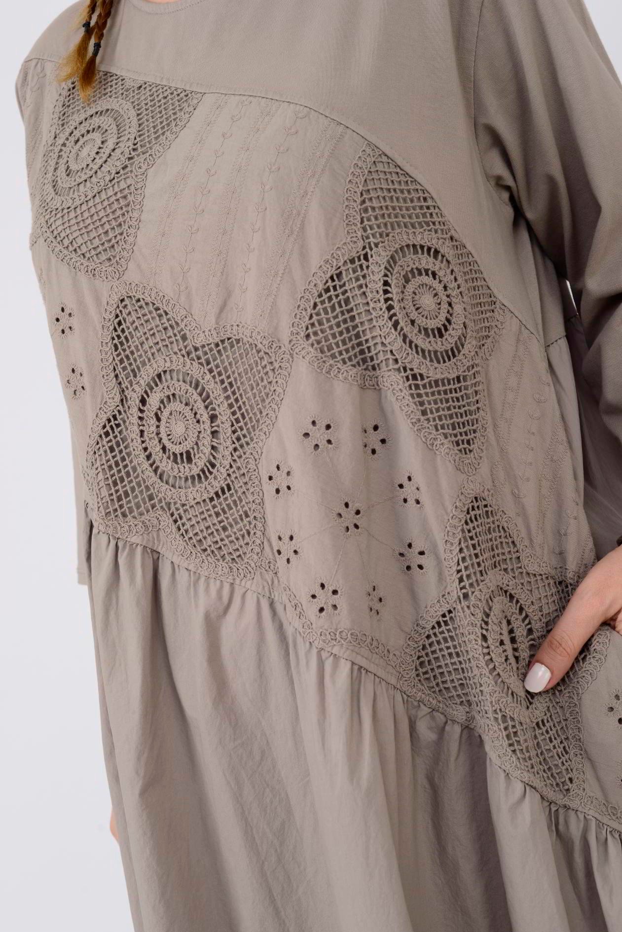 11081 LOVA FİSTO DETAYLI ELBİSE