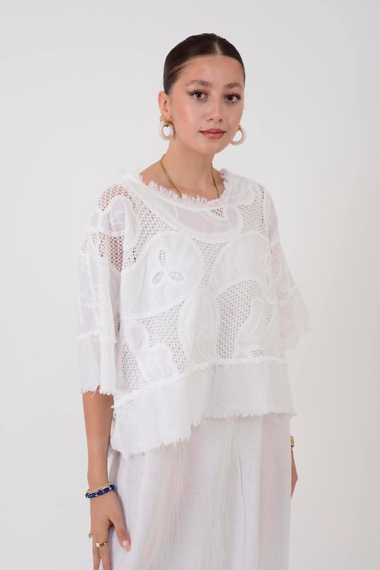 11197 LOVA AJUR İŞLEME DETAYLI DUAL ELBİSE