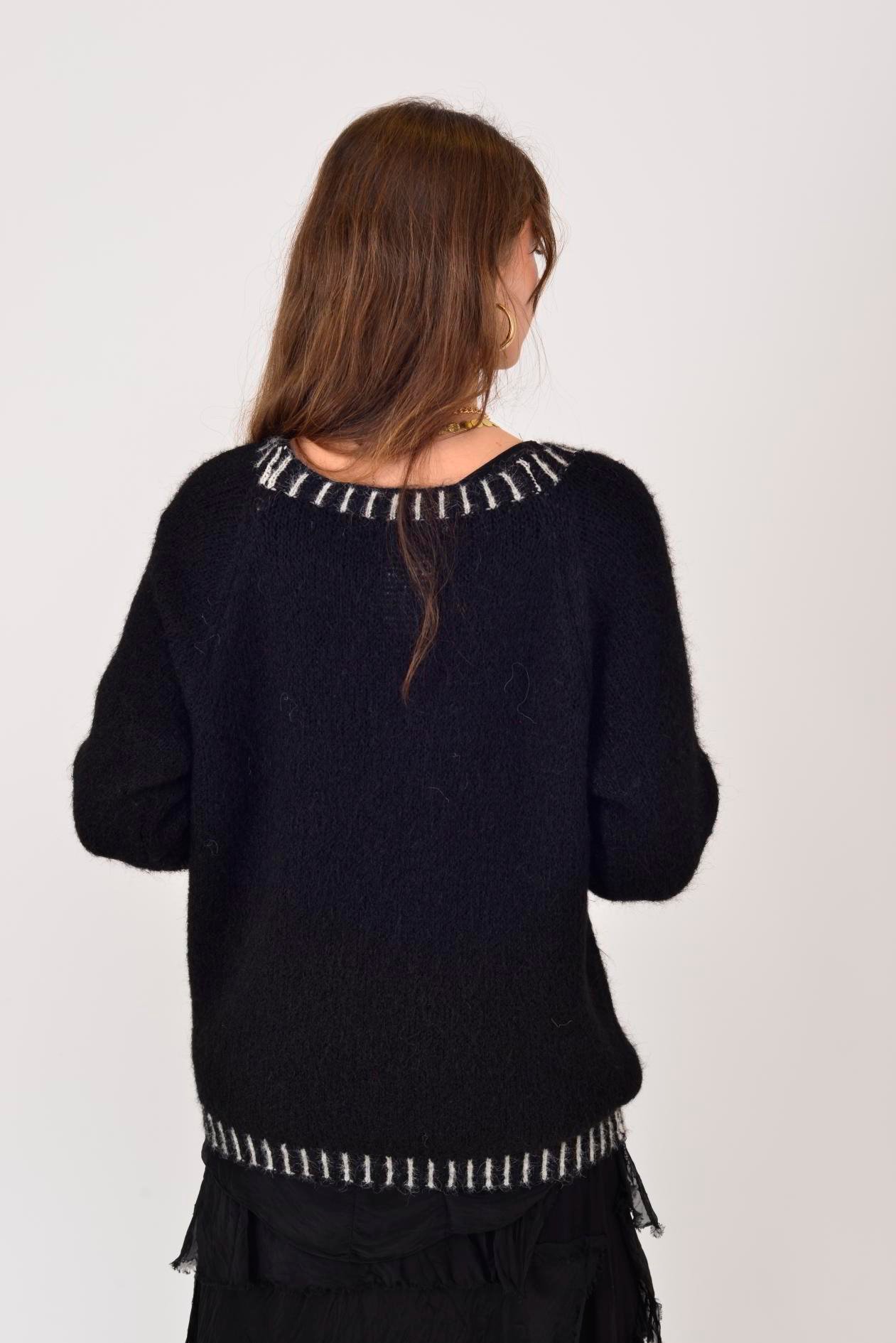 11591 KAYIK YAKA YÜNLÜ TRİKO KAZAK