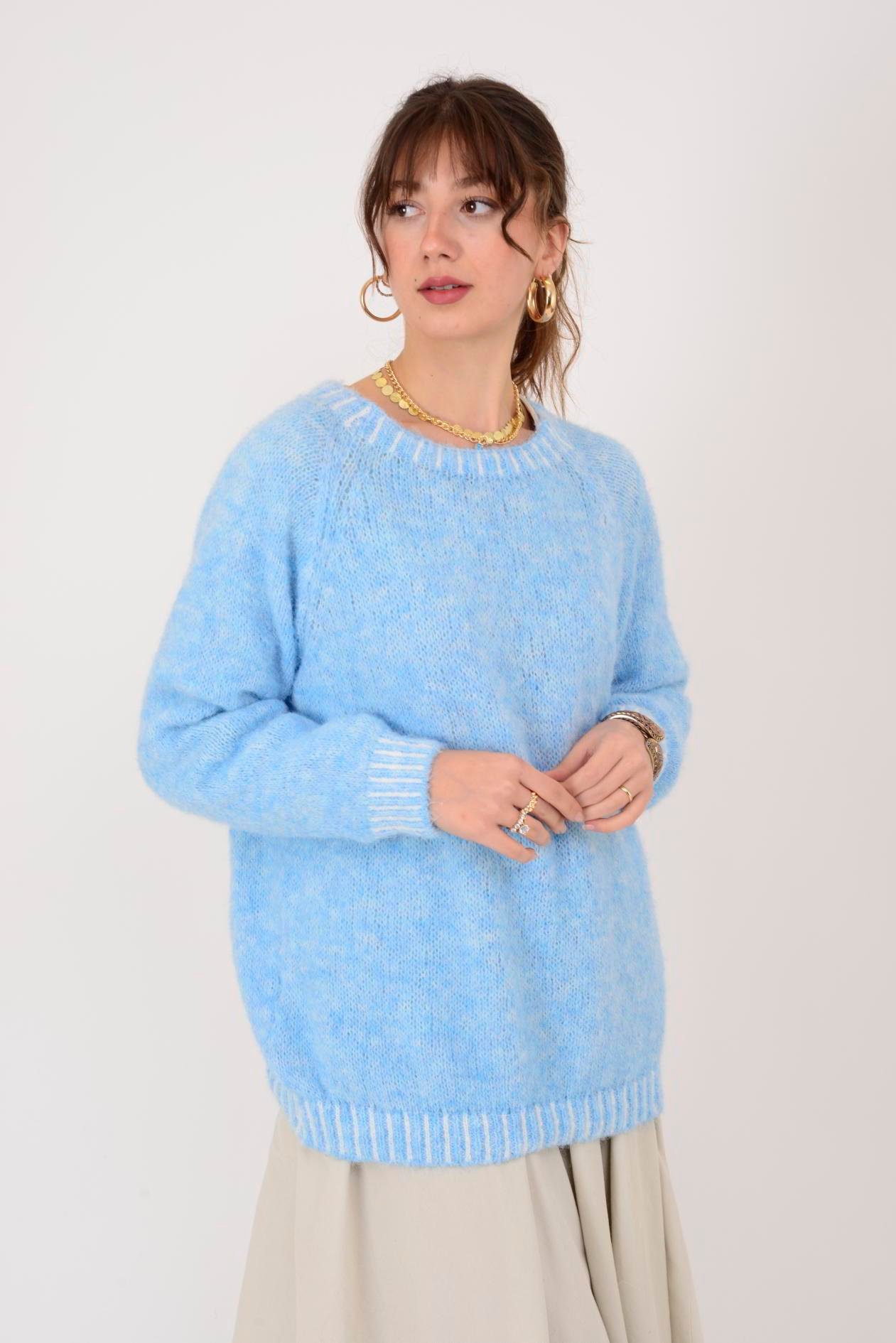 11591 KAYIK YAKA YÜNLÜ TRİKO KAZAK