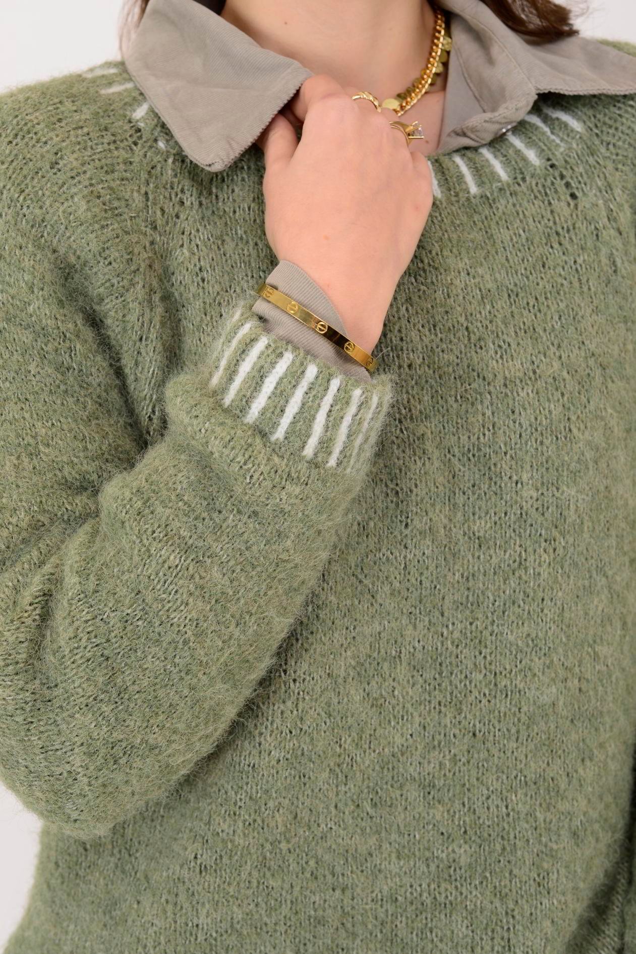 11591 KAYIK YAKA YÜNLÜ TRİKO KAZAK